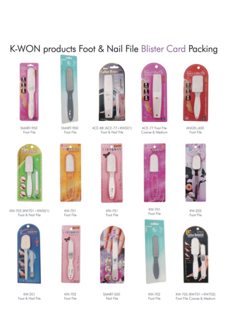 K-WON Foot Callus File Products Blister Made in Korea